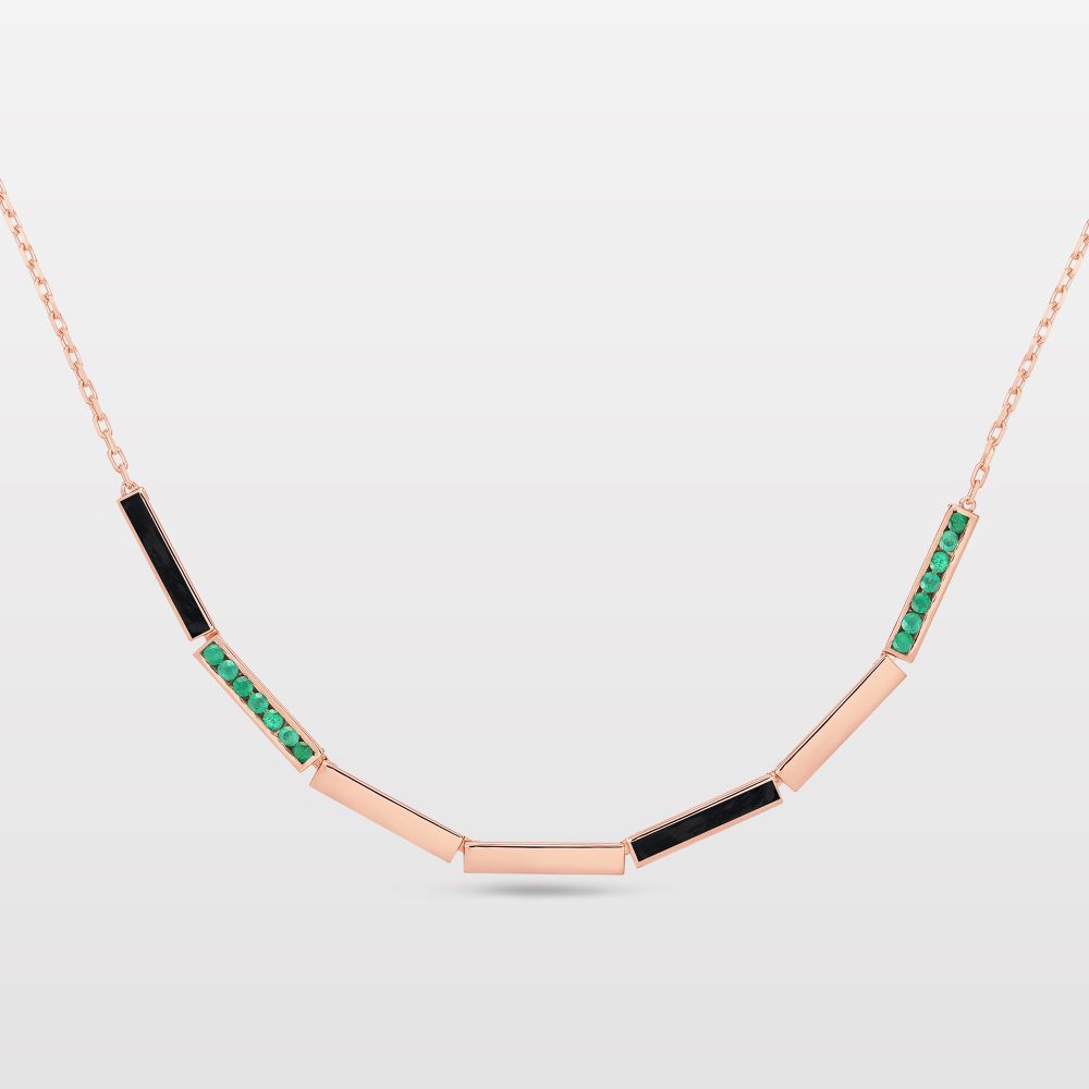 Whatever Reversible Diamond and Emerald Necklace