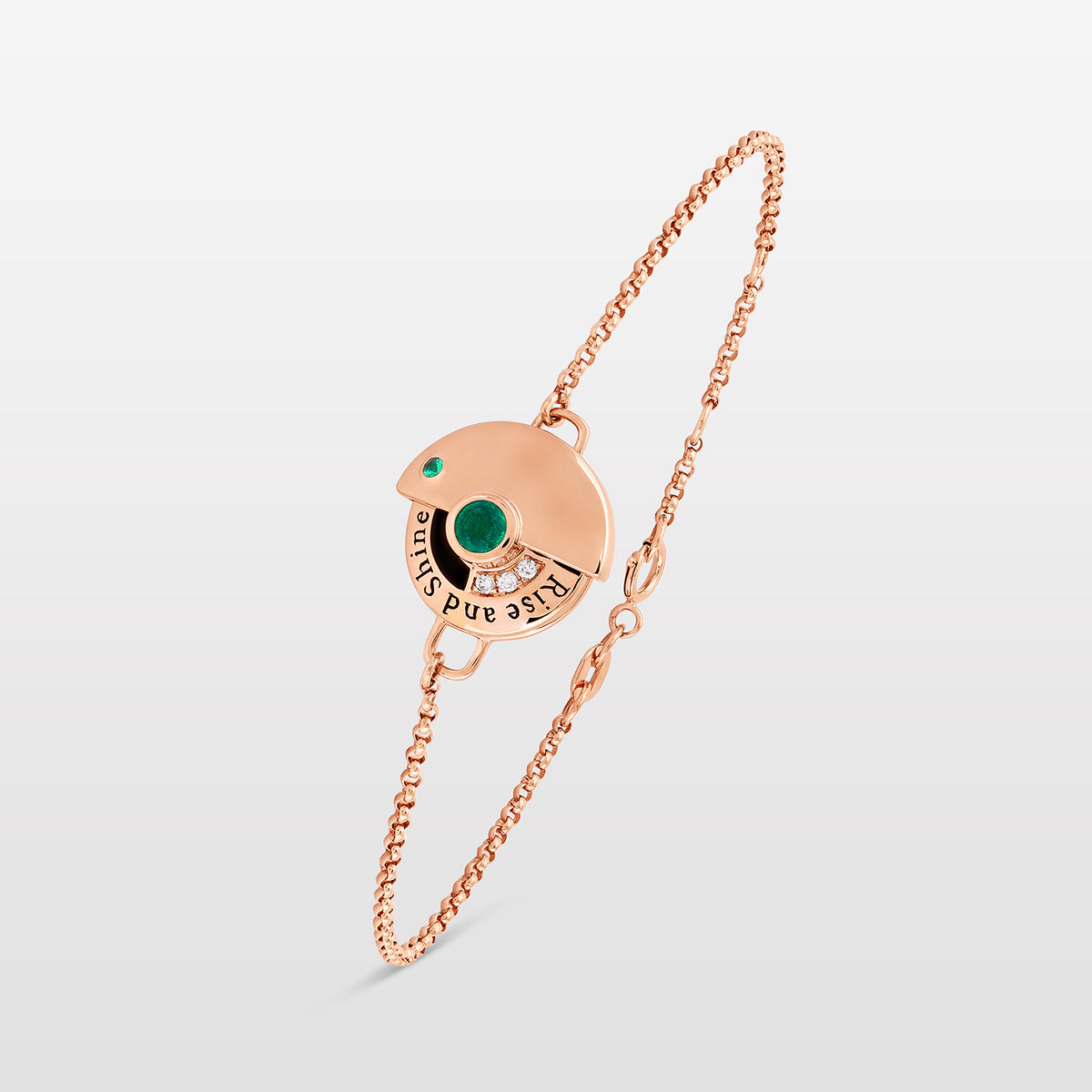 Dial-Up Emerald Bracelet