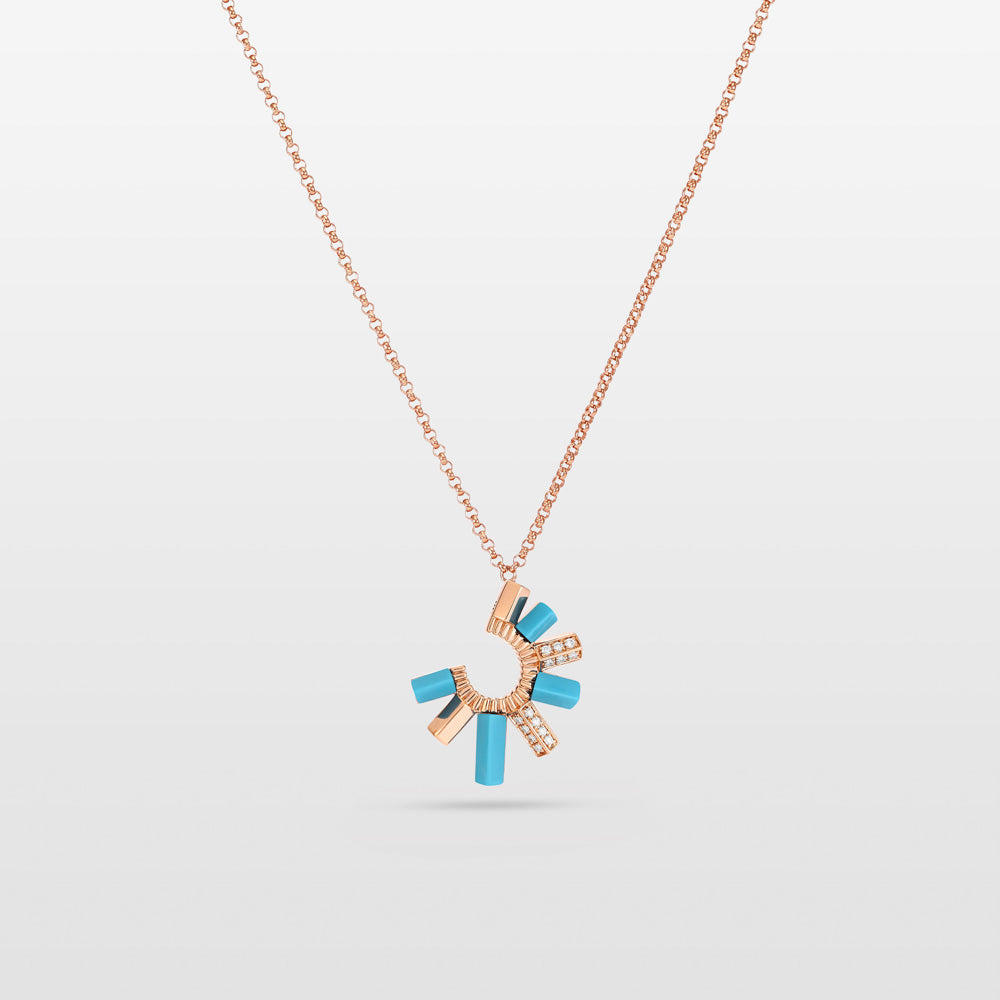 Urban Fan Turquoise Necklace
