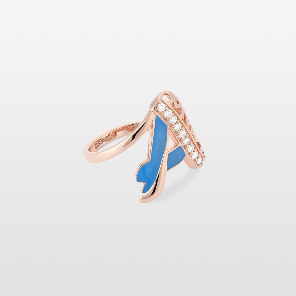 Retro Diamond Letter Ring