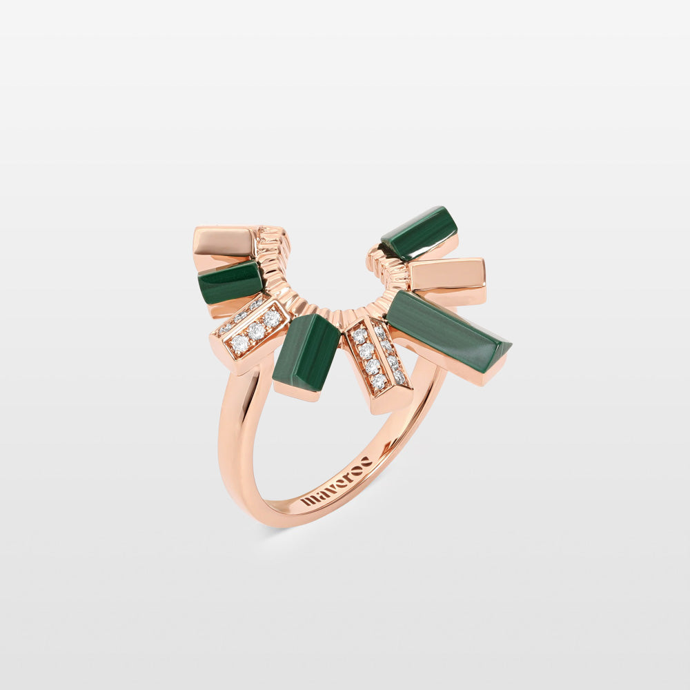 Urban Fan Malachite Ring