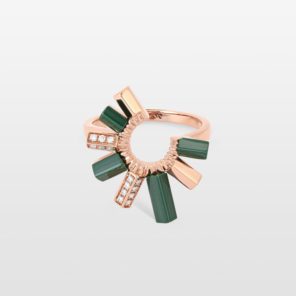 Urban Fan Malachite Ring