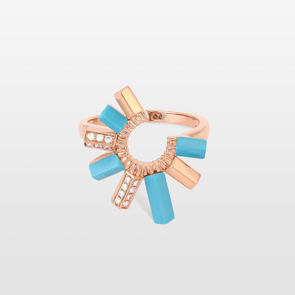 Urban Fan Turquoise Ring
