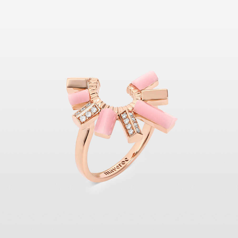 Urban Fan Pink Coral Ring