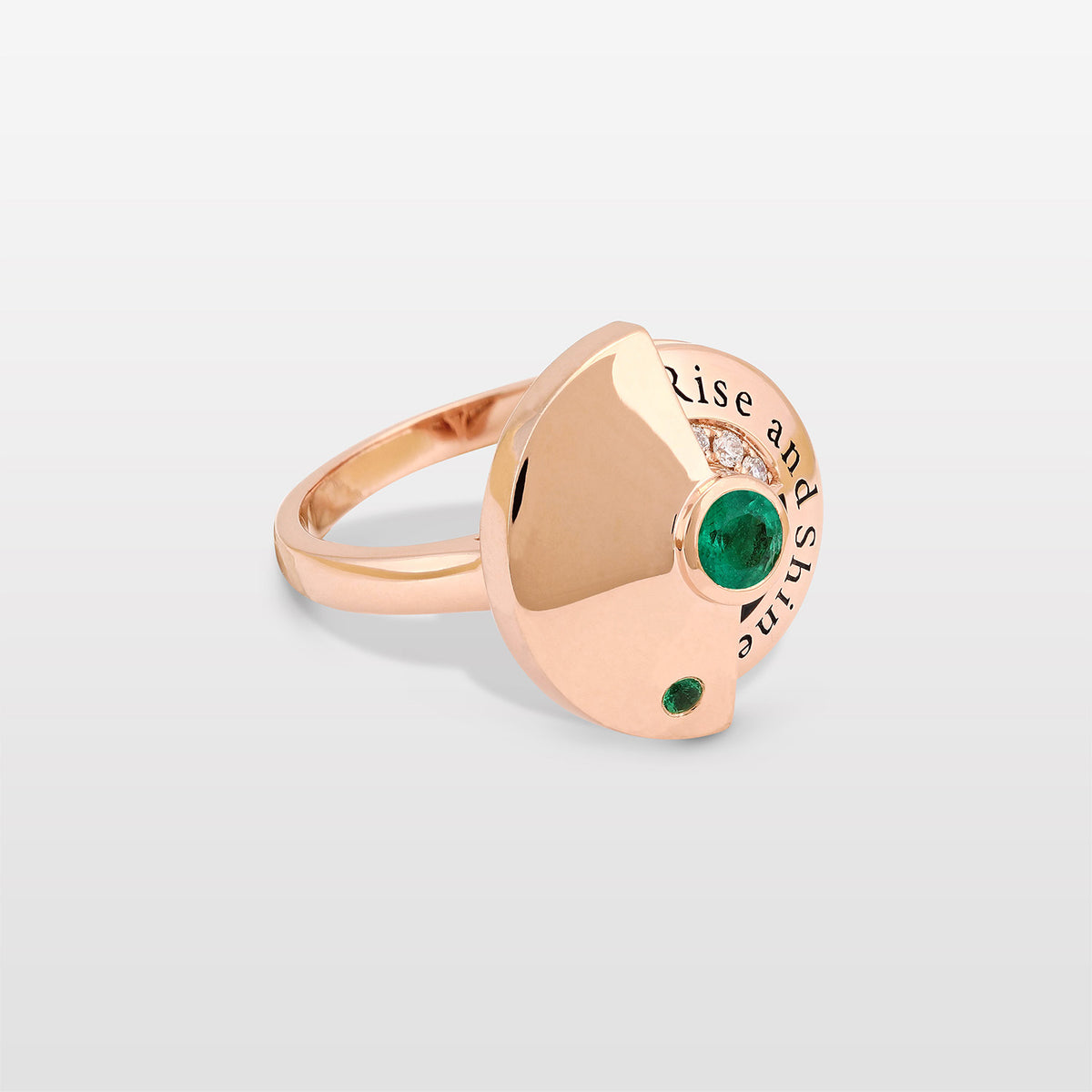 Dial-up Emerald Ring