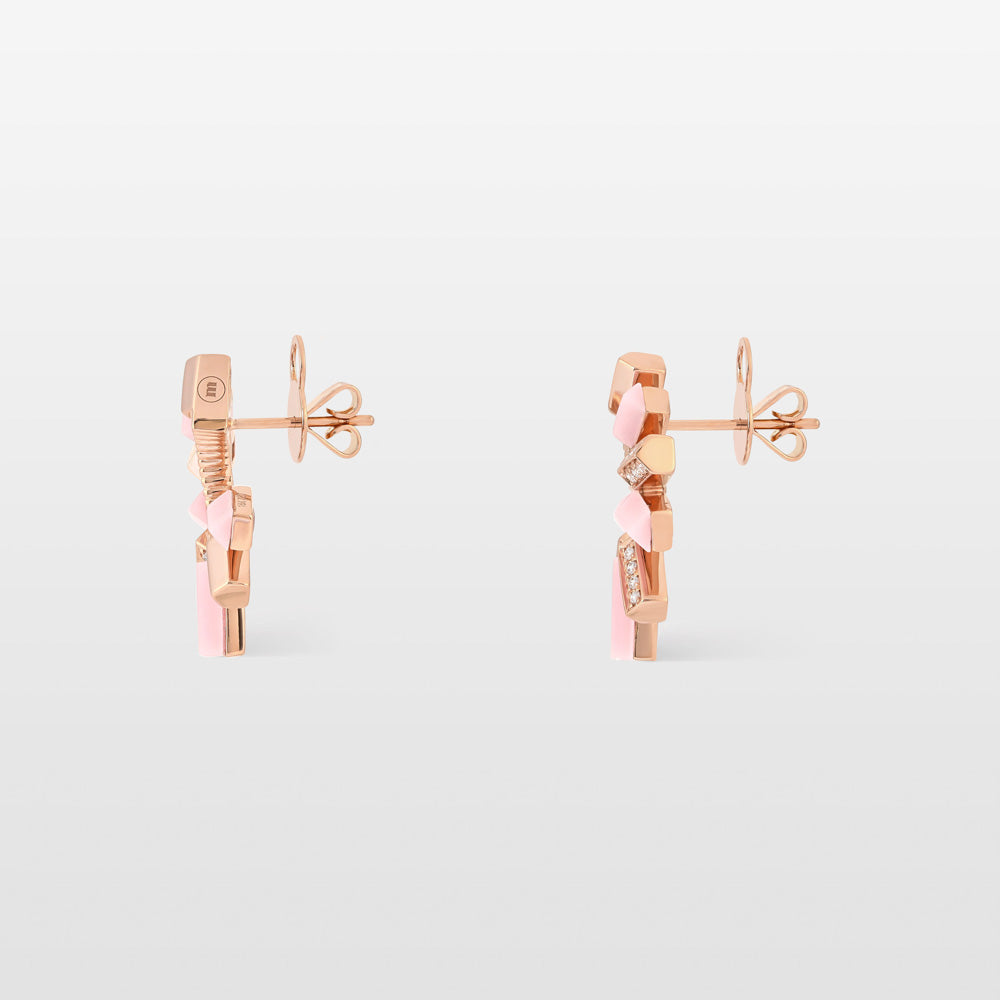 Urban Fan Pink Coral Earrings