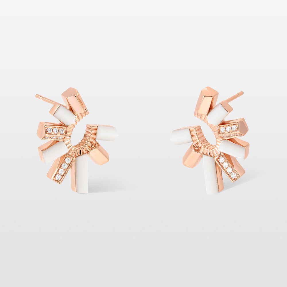 Urban Fan Mother of Pearl Earrings