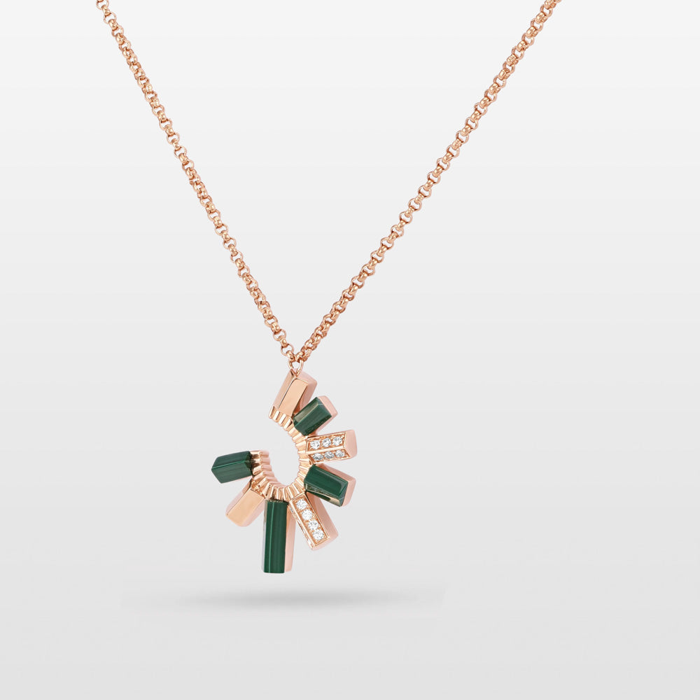 Urban Fan Malachite Necklace