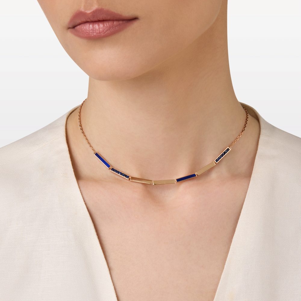 Whatever Reversible Diamond and Blue Sapphire Necklace