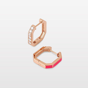 Whatever Diamond & Enamel Hoops
