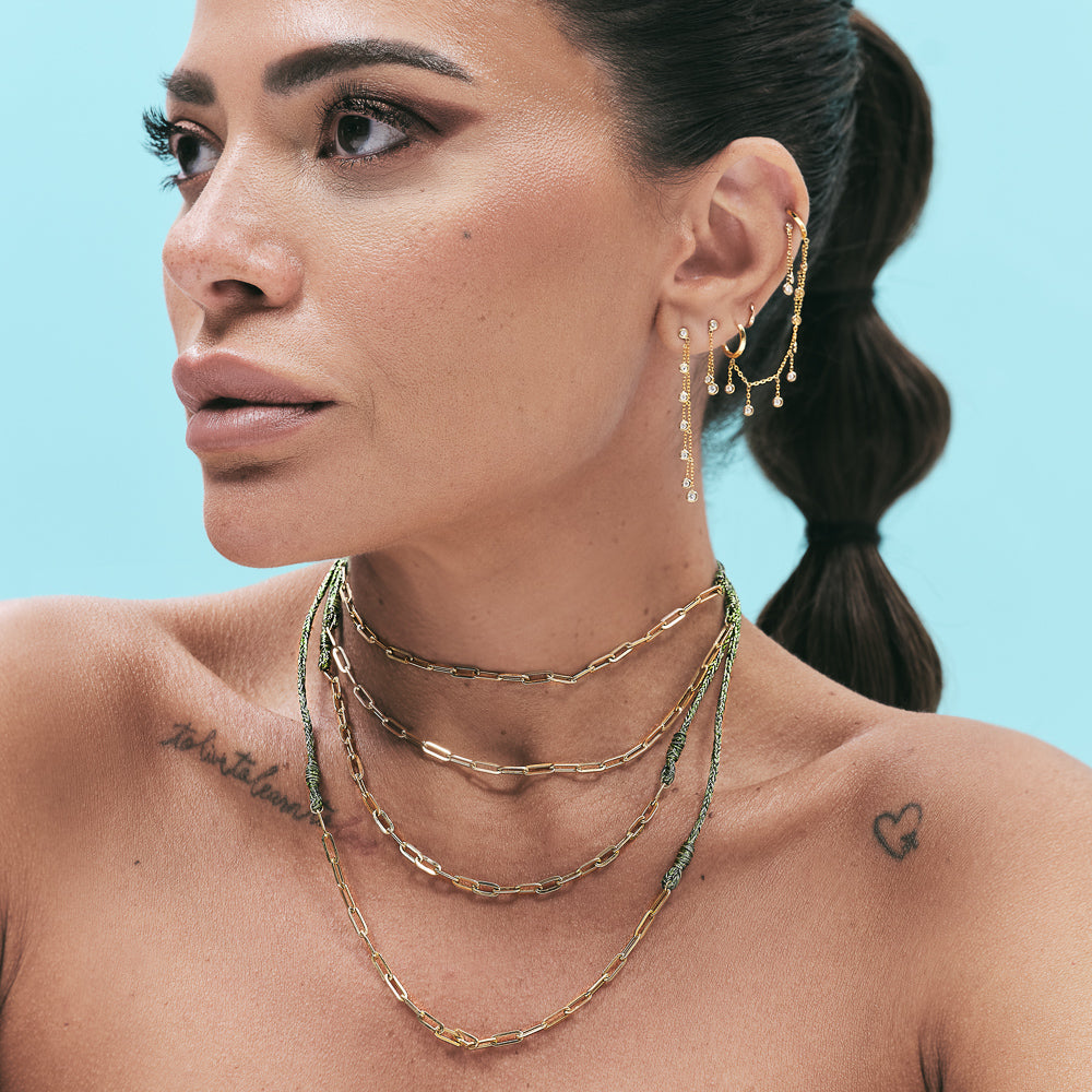 Bedouin Single Diamond Drop - Long