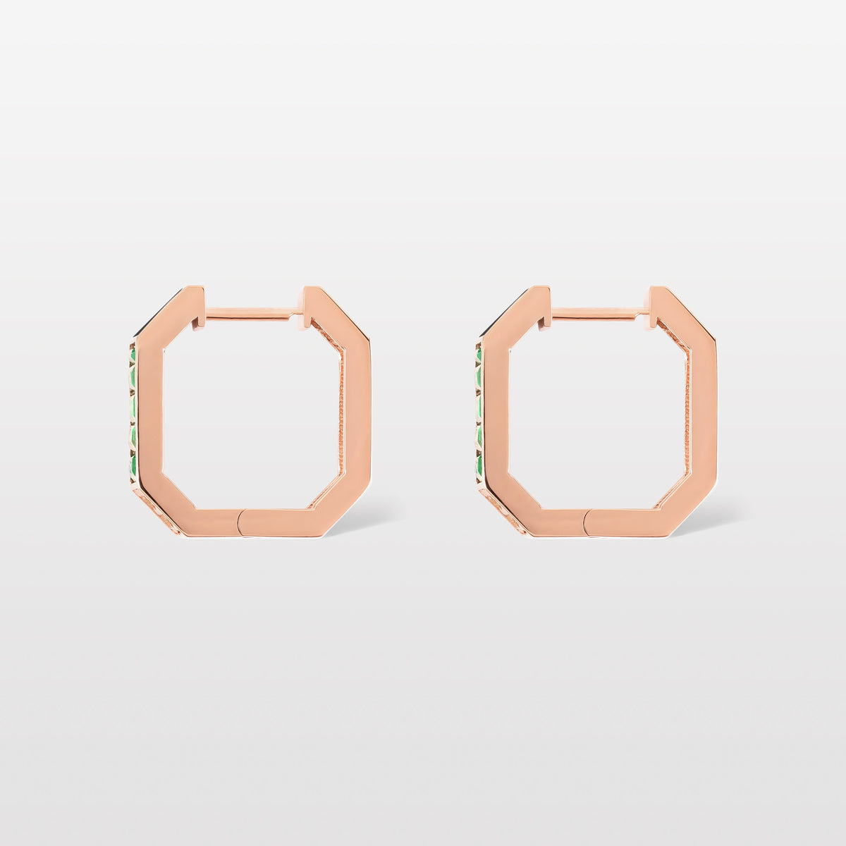 Whatever Bold Emerald Hoops