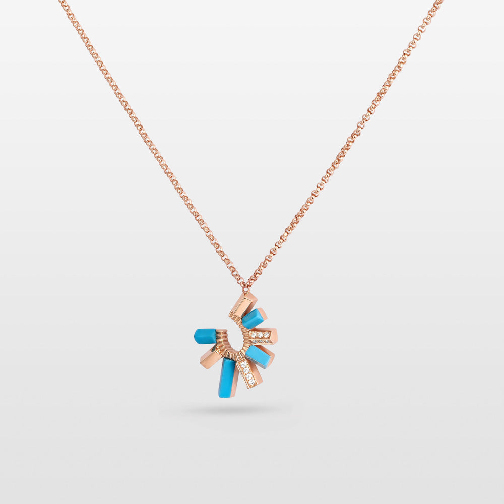Urban Fan Turquoise Necklace