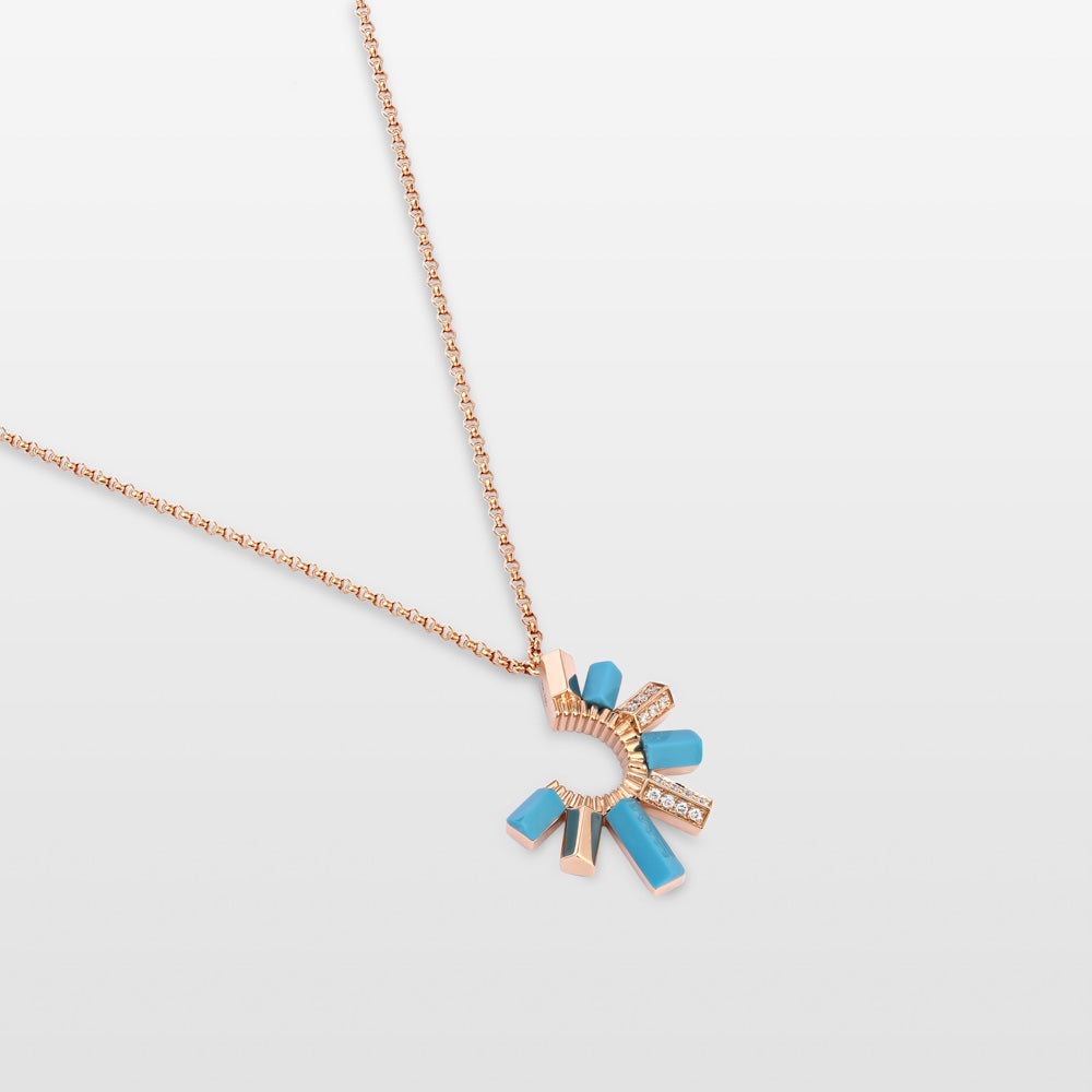 Urban Fan Turquoise Necklace