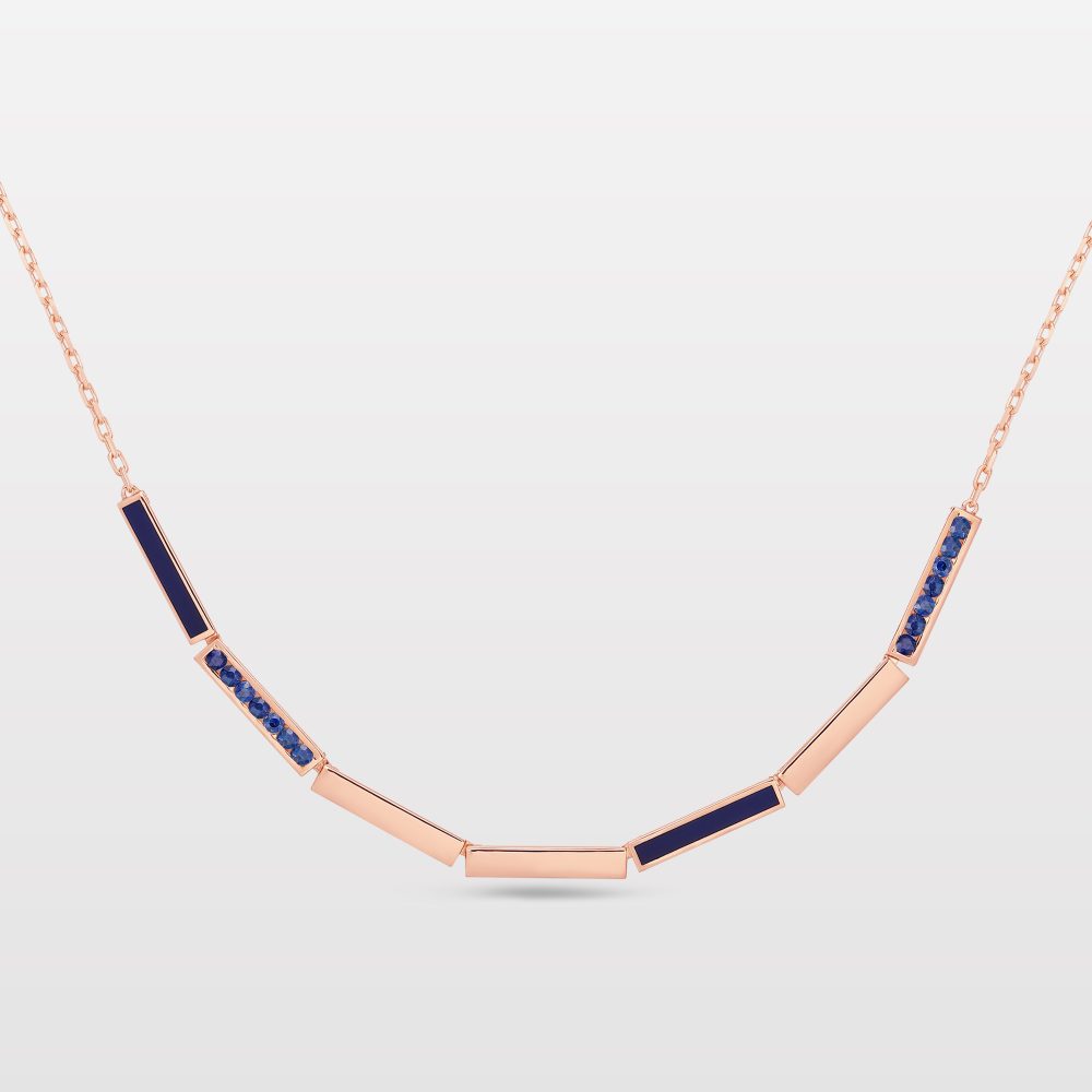 Whatever Reversible Diamond and Blue Sapphire Necklace