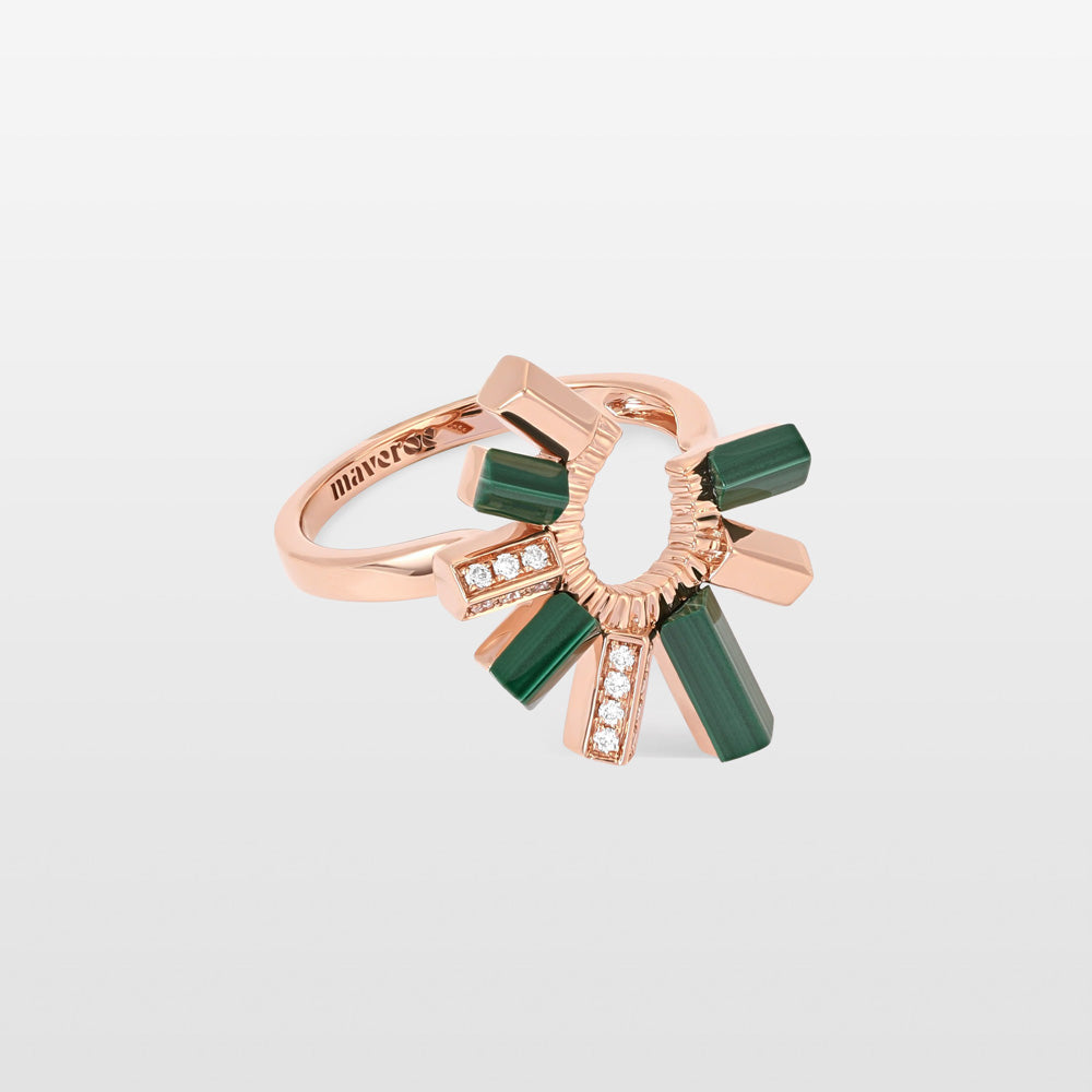Urban Fan Malachite Ring