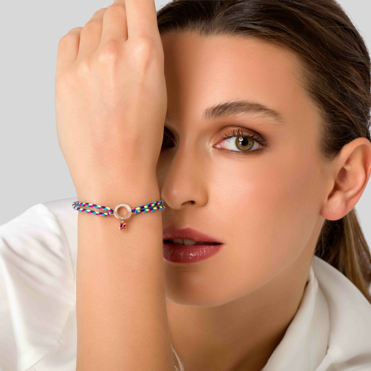 Full Moon Diamond & Tourmaline Bracelet