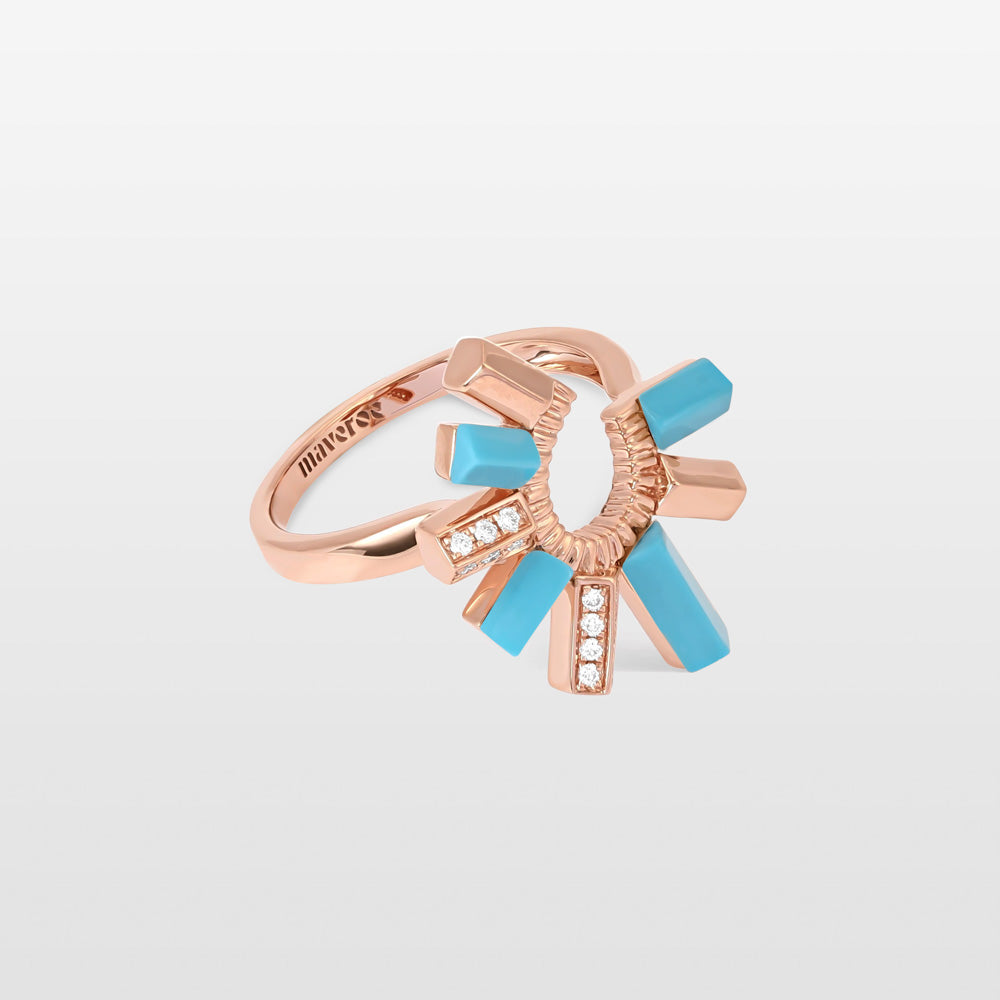 Urban Fan Turquoise Ring
