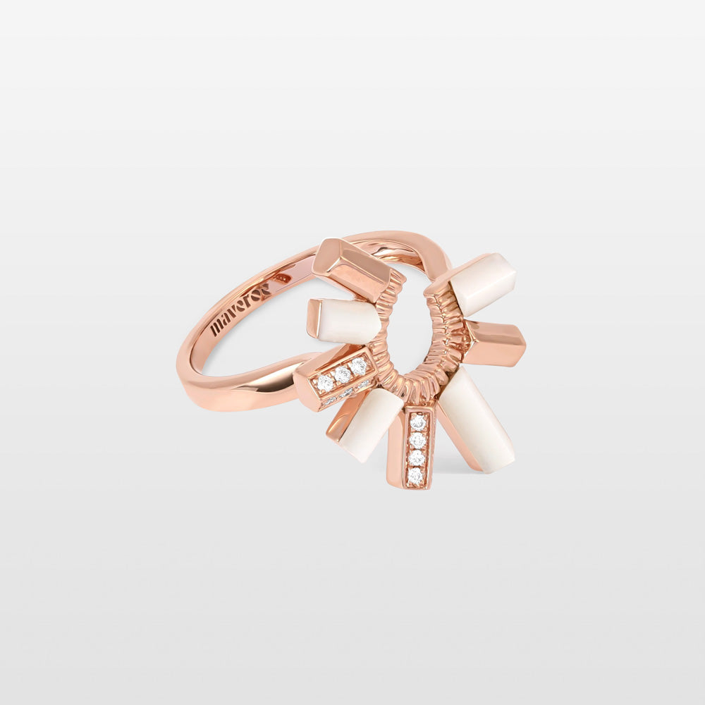 Urban Fan Mother of Pearl Ring