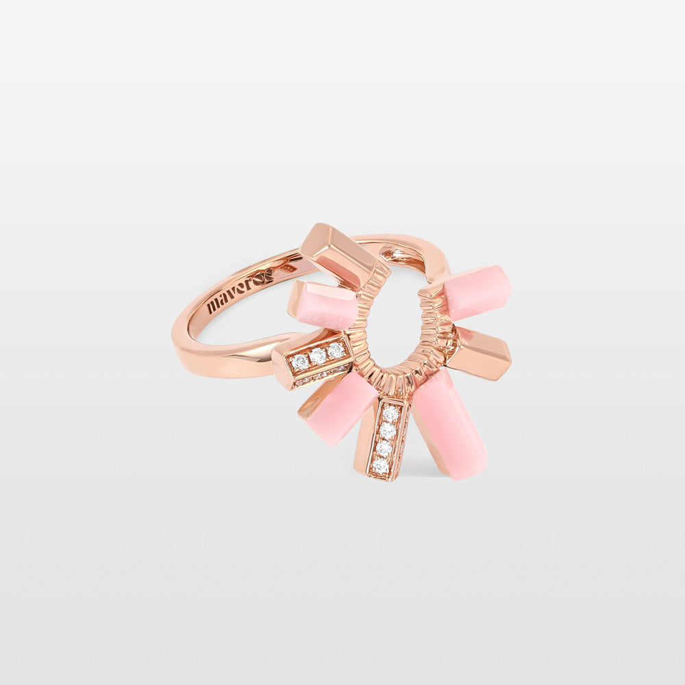Urban Fan Pink Coral Ring