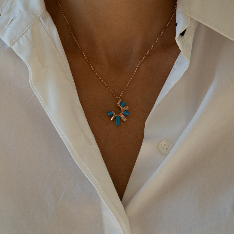 Urban Fan Turquoise Necklace