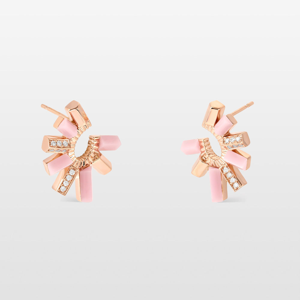Urban Fan Pink Coral Earrings