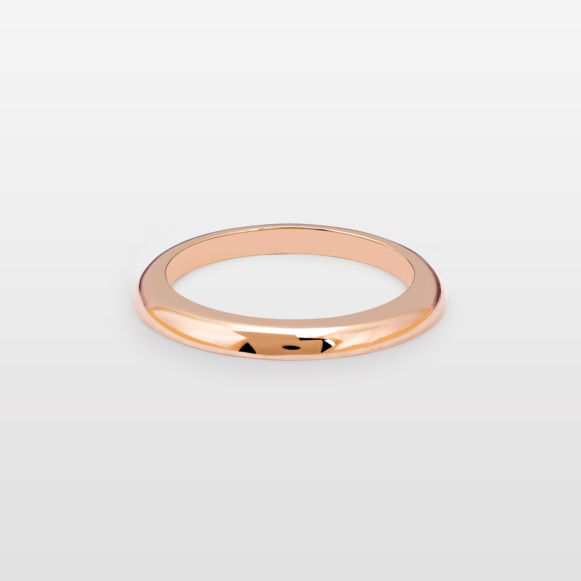 Half-Half Shiny 18K Gold Ring