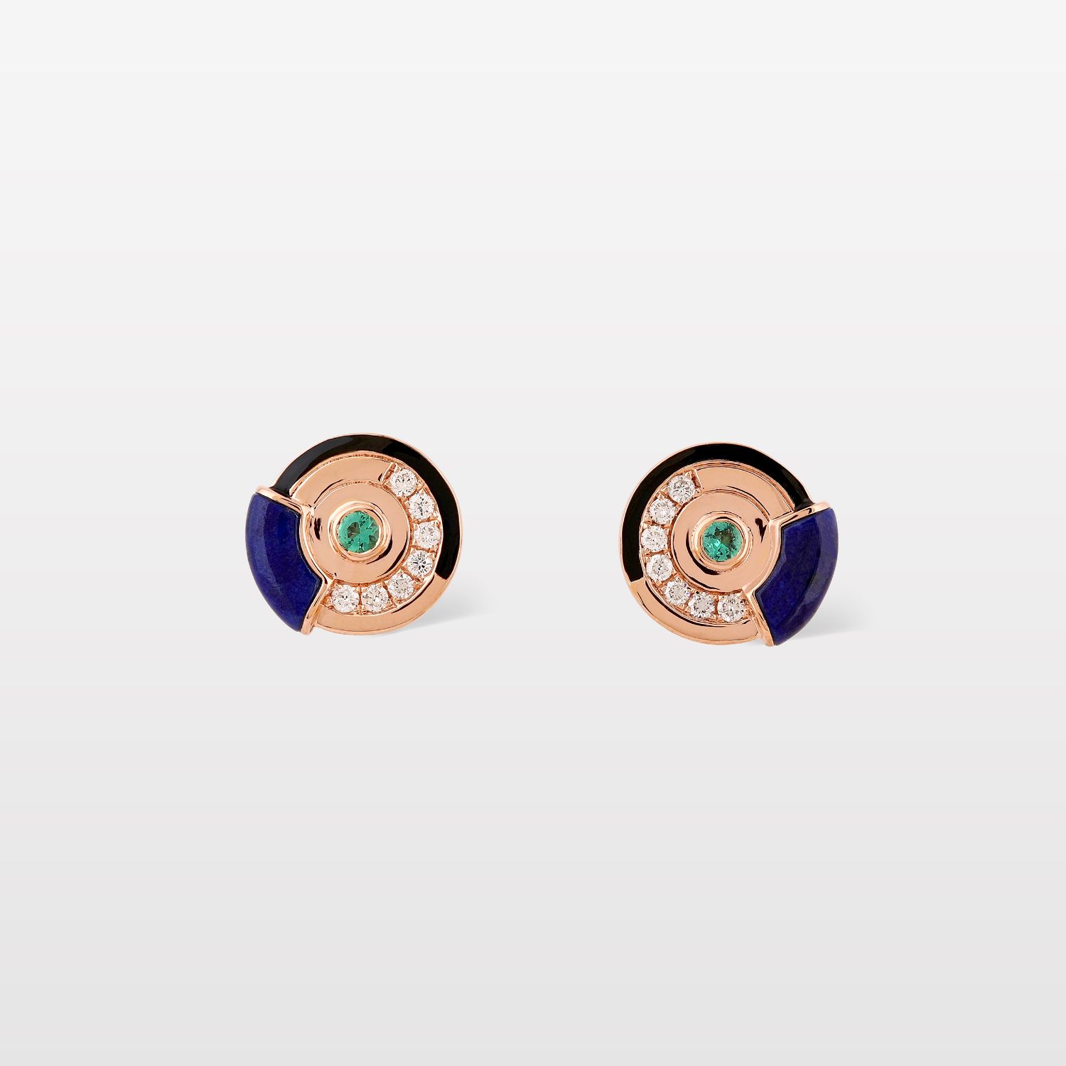 Dial-Up Emerald Studs