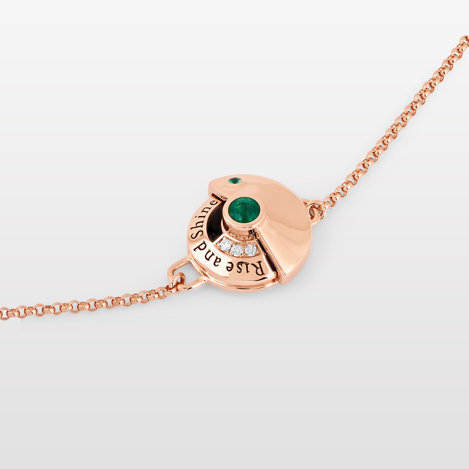 Dial-Up Emerald Bracelet