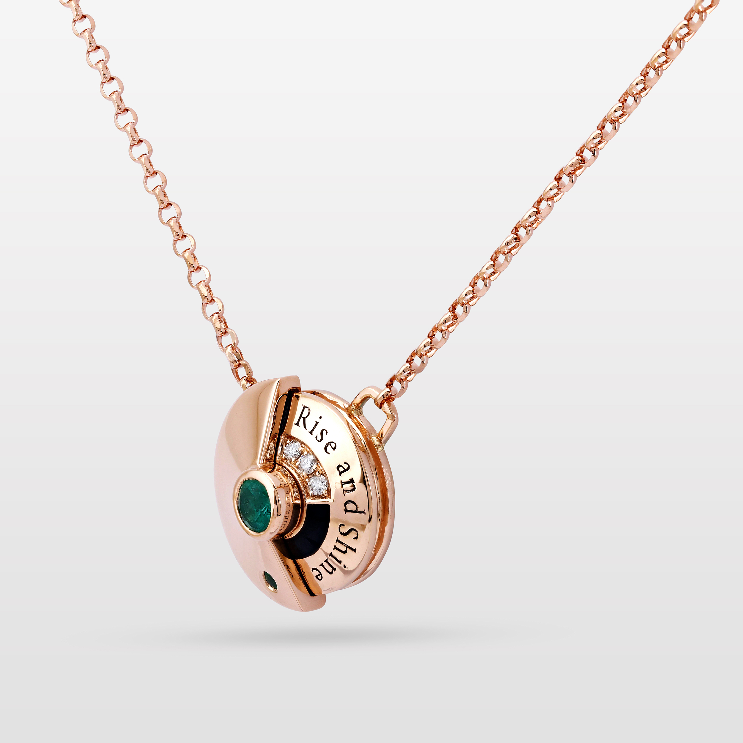 Dial-Up Emerald Pendant Large