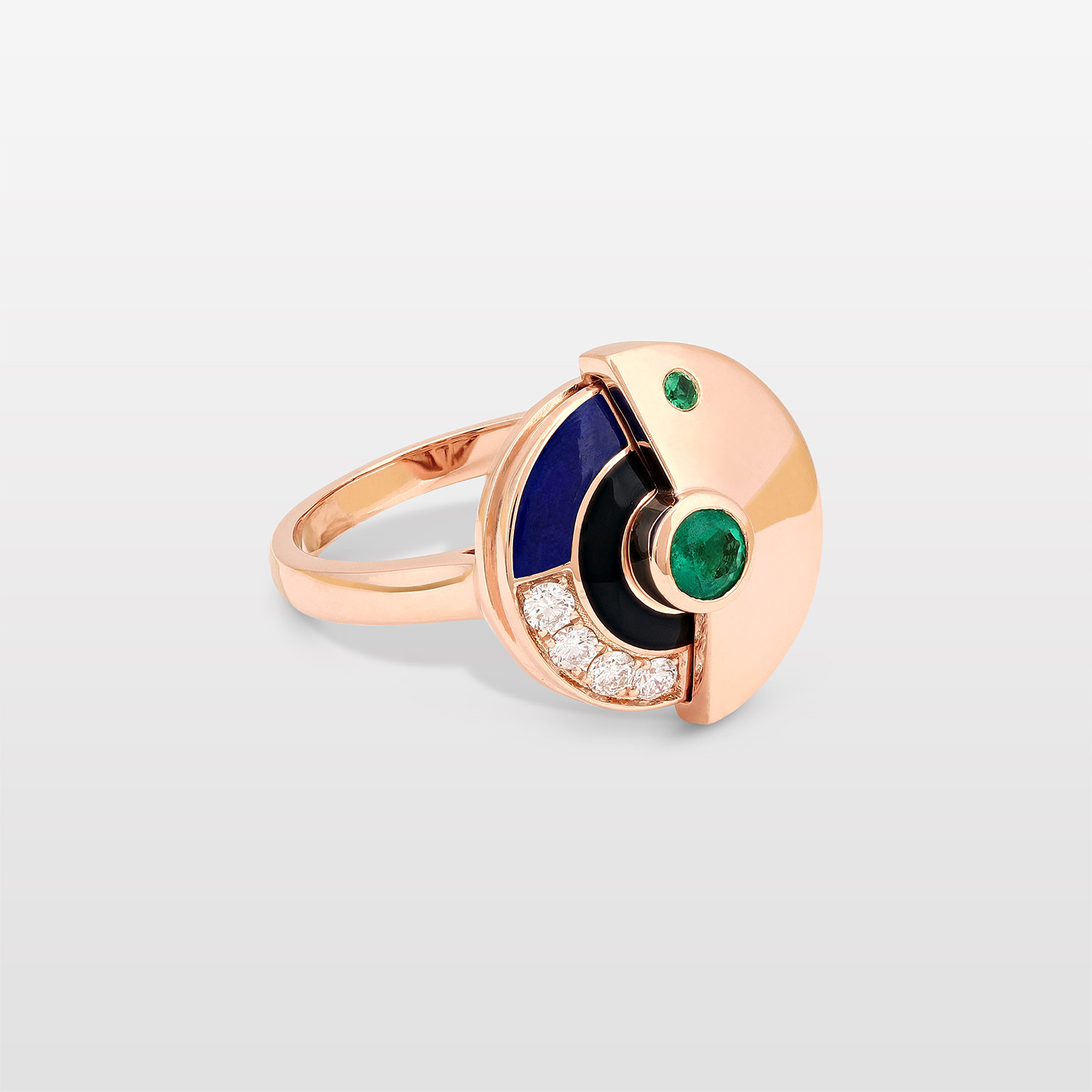 Dial-up Emerald Ring