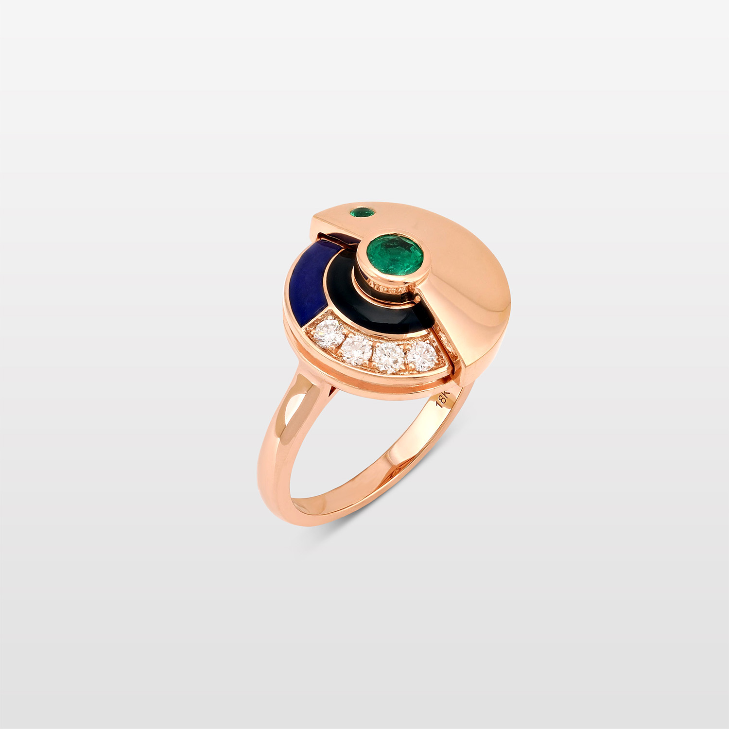 Dial-up Emerald Ring