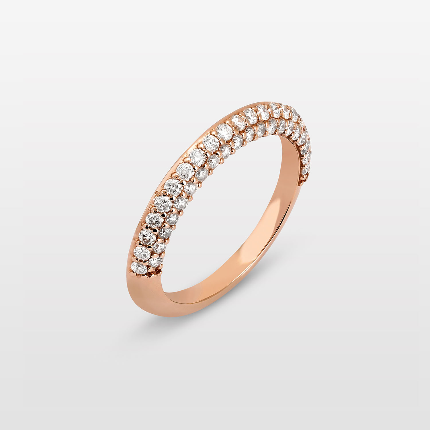 Half-Half Diamond Pavé Ring