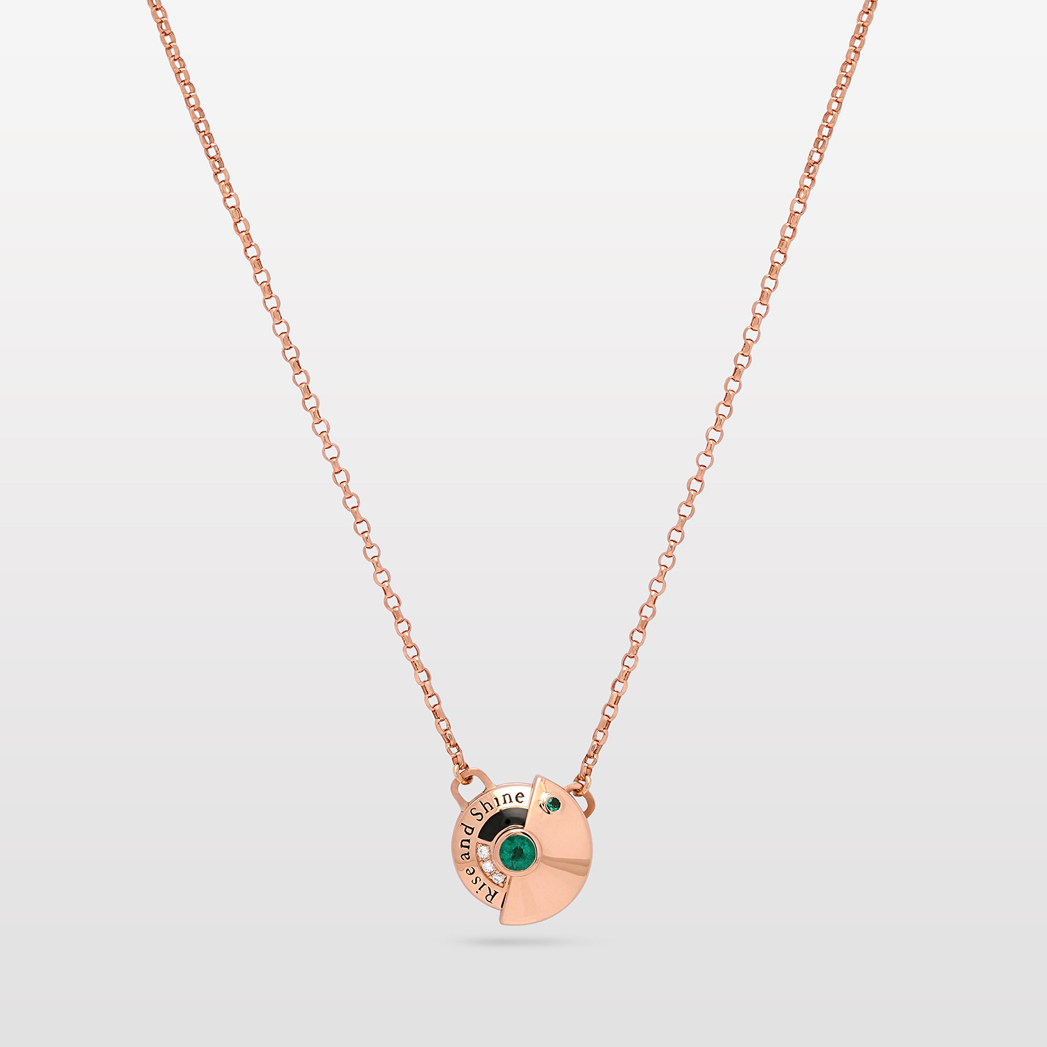 Dial-Up Emerald Pendant Small