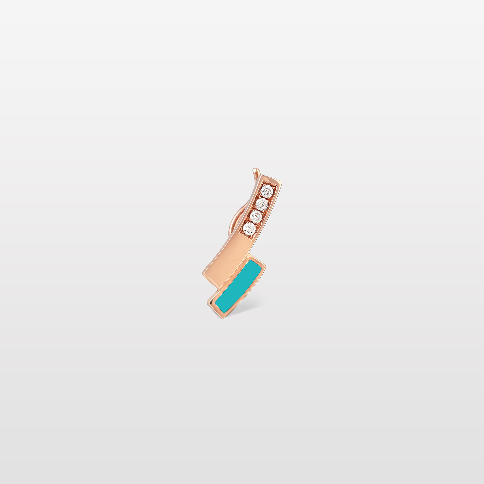Dana Diamond & Enamel Ear Climber – Left Ear