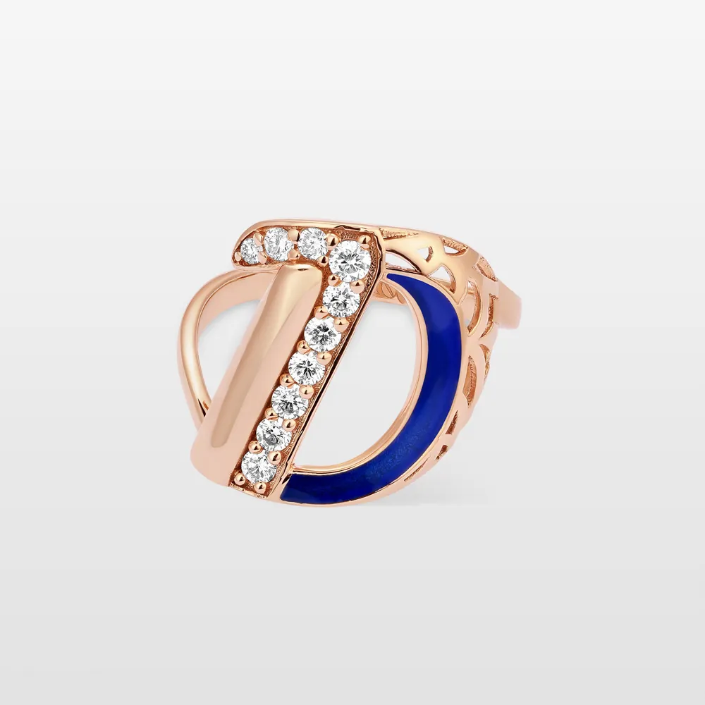 Retro Diamond Letter Ring