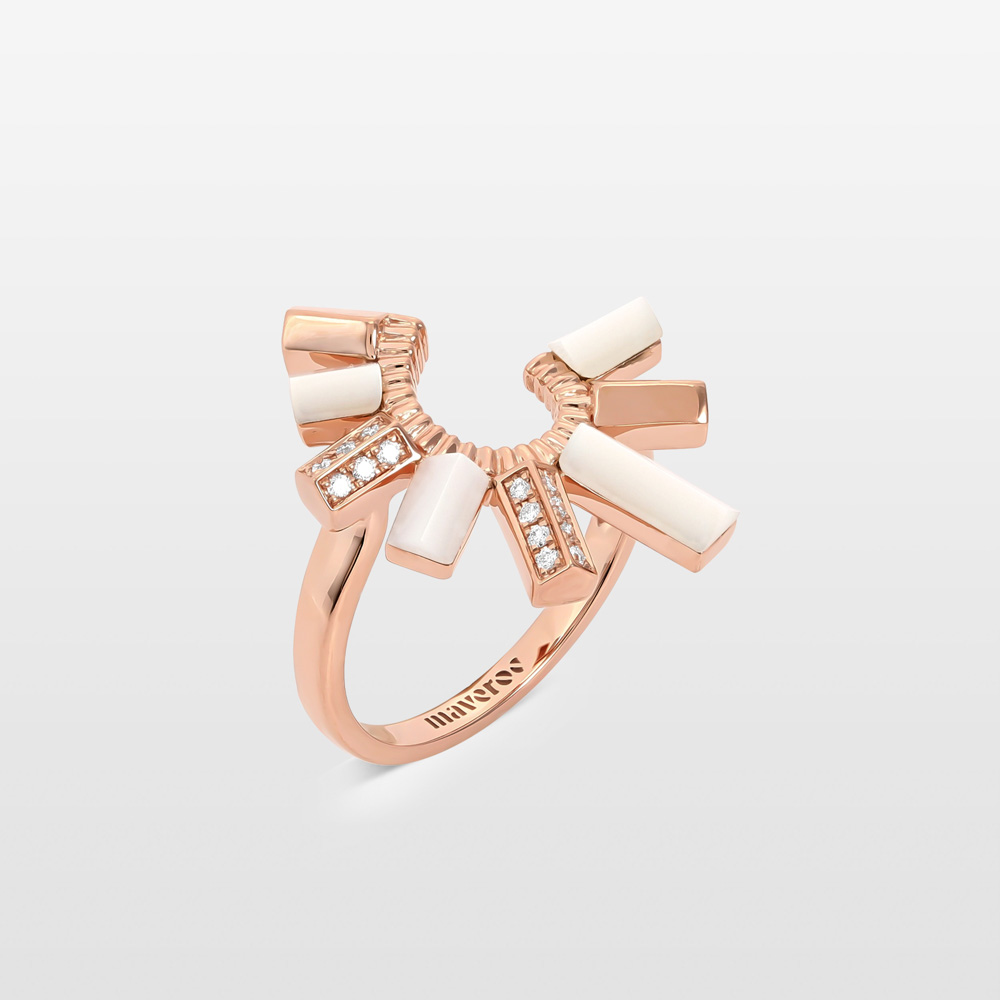 Urban Fan Mother of Pearl Ring