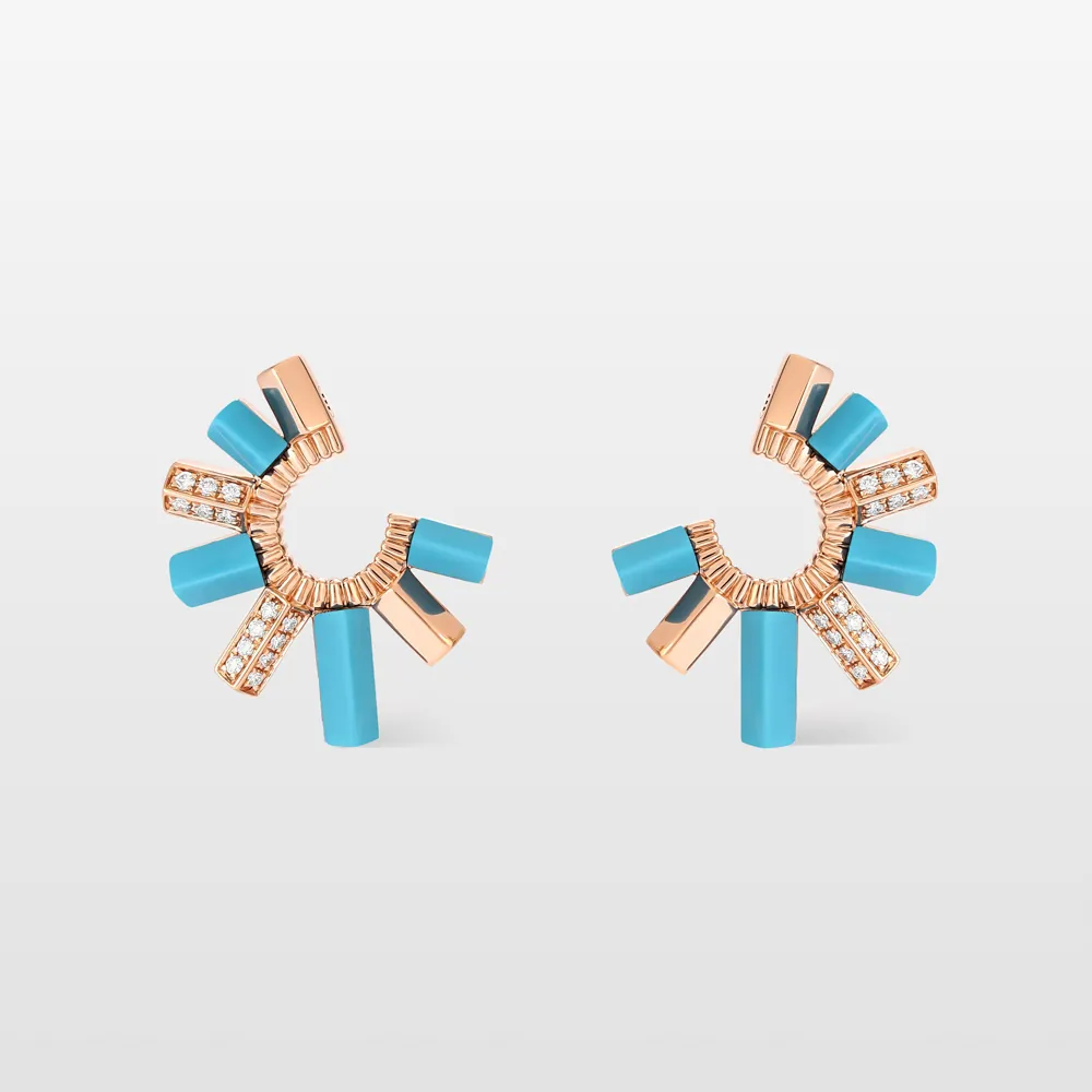 Urban Fan Turquoise Earrings