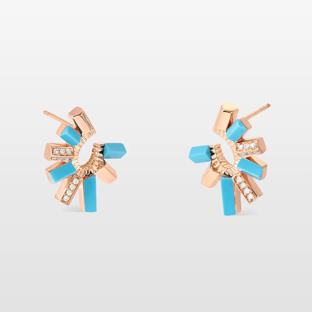 Urban Fan Turquoise Earrings