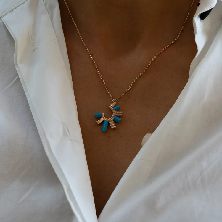 Urban Fan Turquoise Necklace