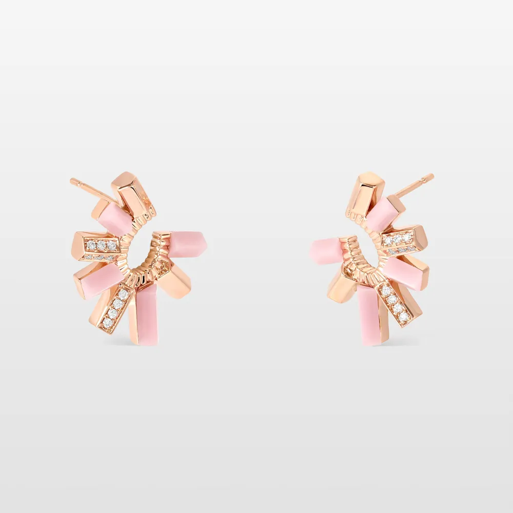 Urban Fan Pink Coral Earrings