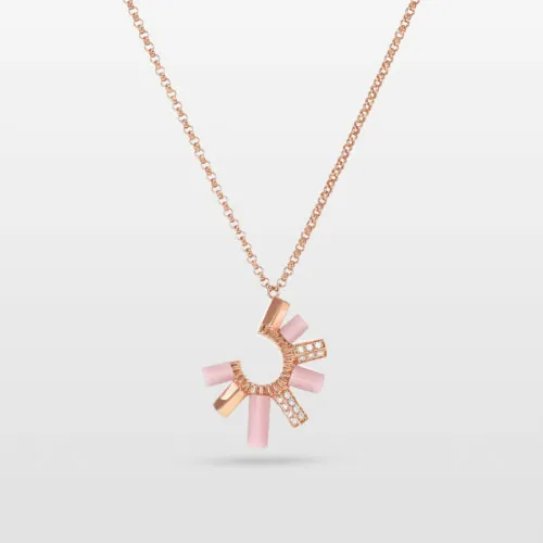Urban Fan Pink Coral Necklace
