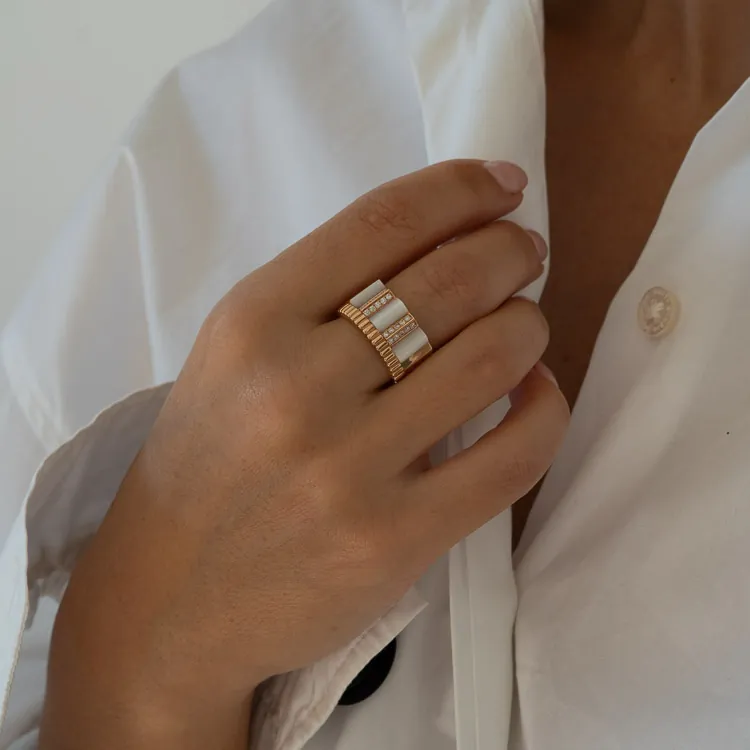 Urban Mother of Pearl Ring