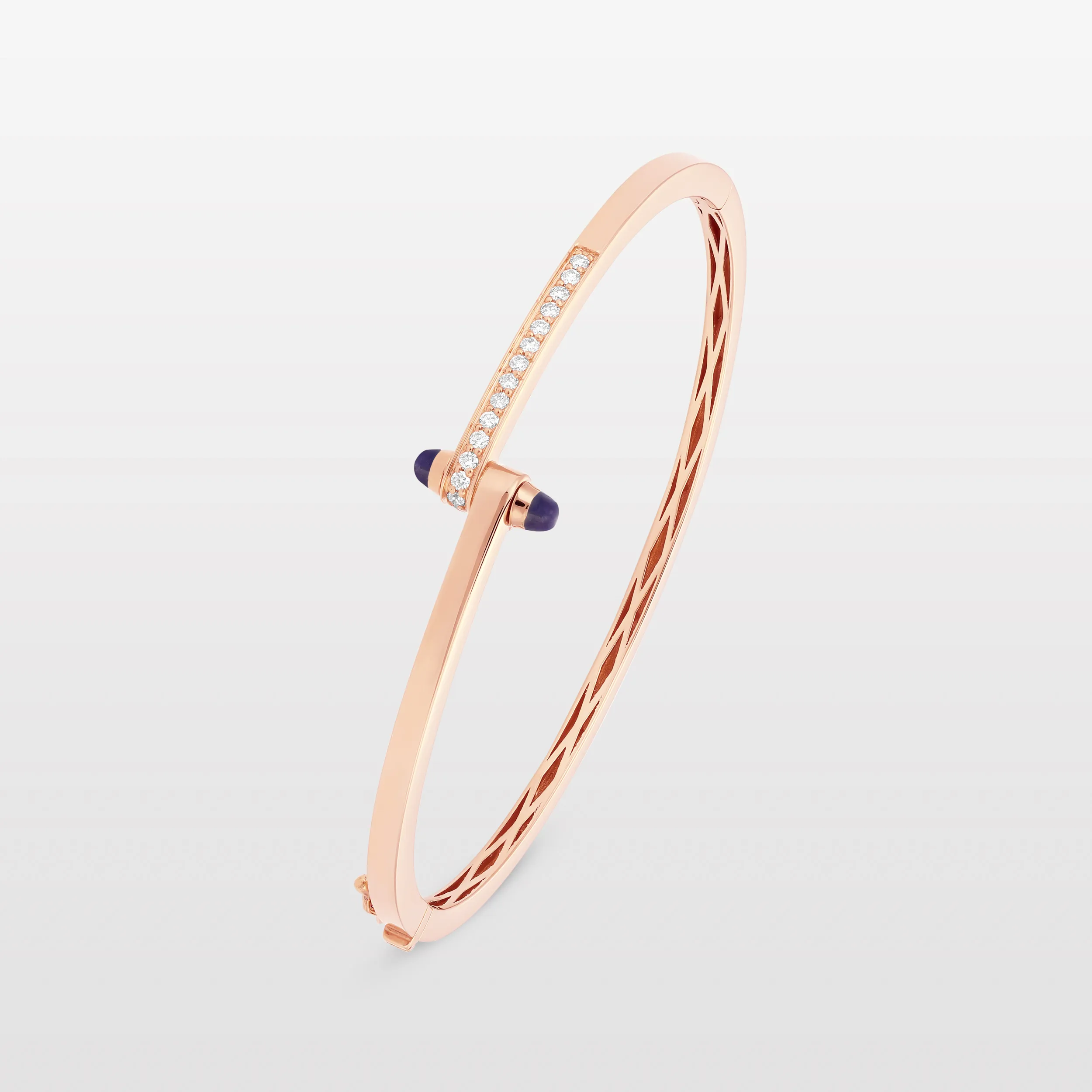 Crossroads Diamond Bangle Purple Enamel