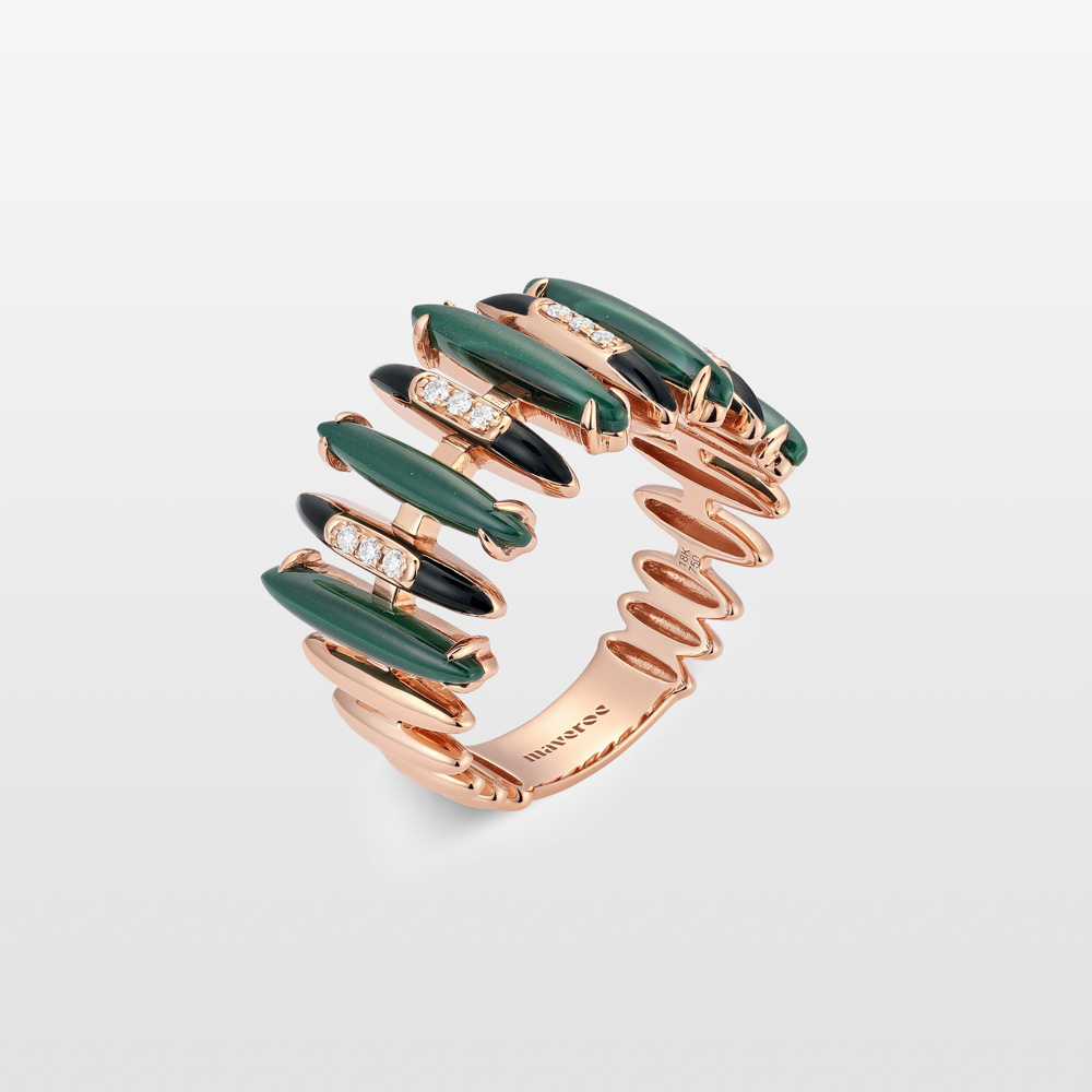 Urban Curvy Malachite Ring