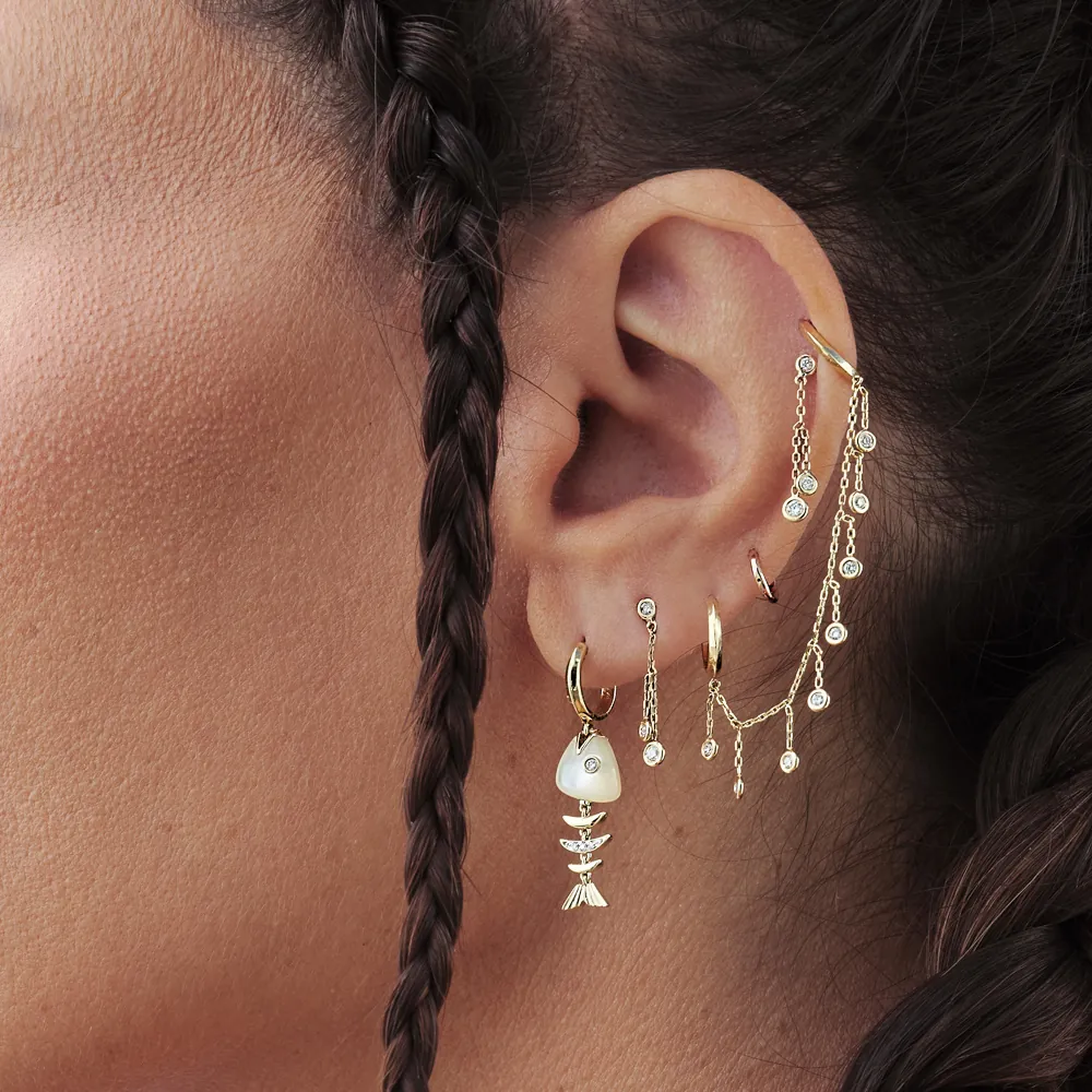 Bedouin Fishbone Single Earring