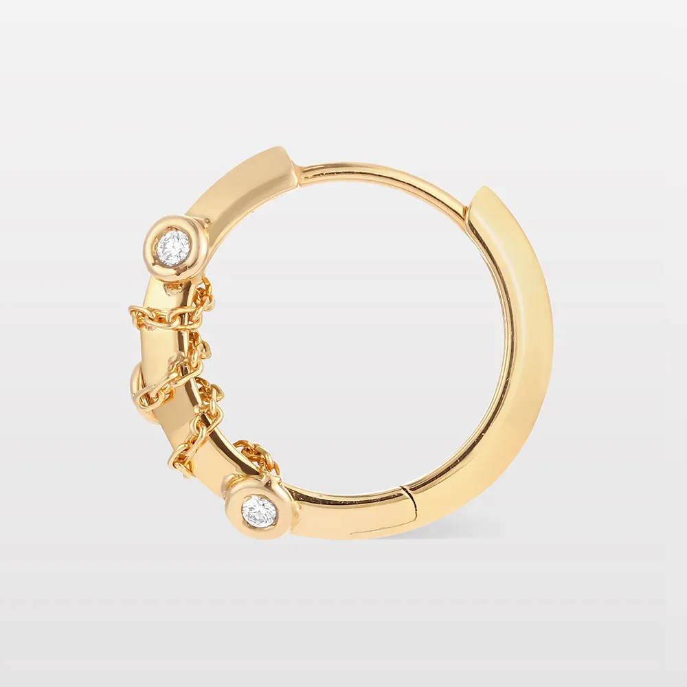 Bedouin Single Diamond Hoop