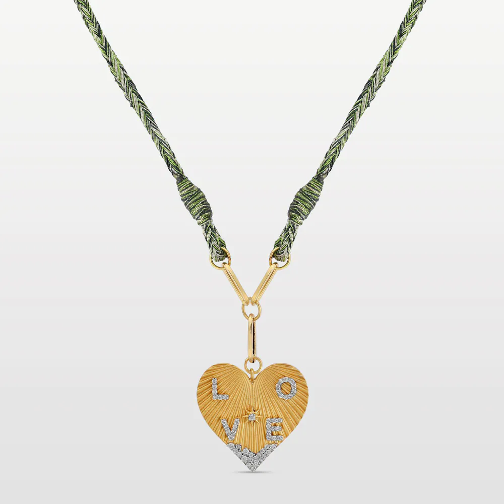 Four Letter Heart Coded Thread Necklace – 2cm