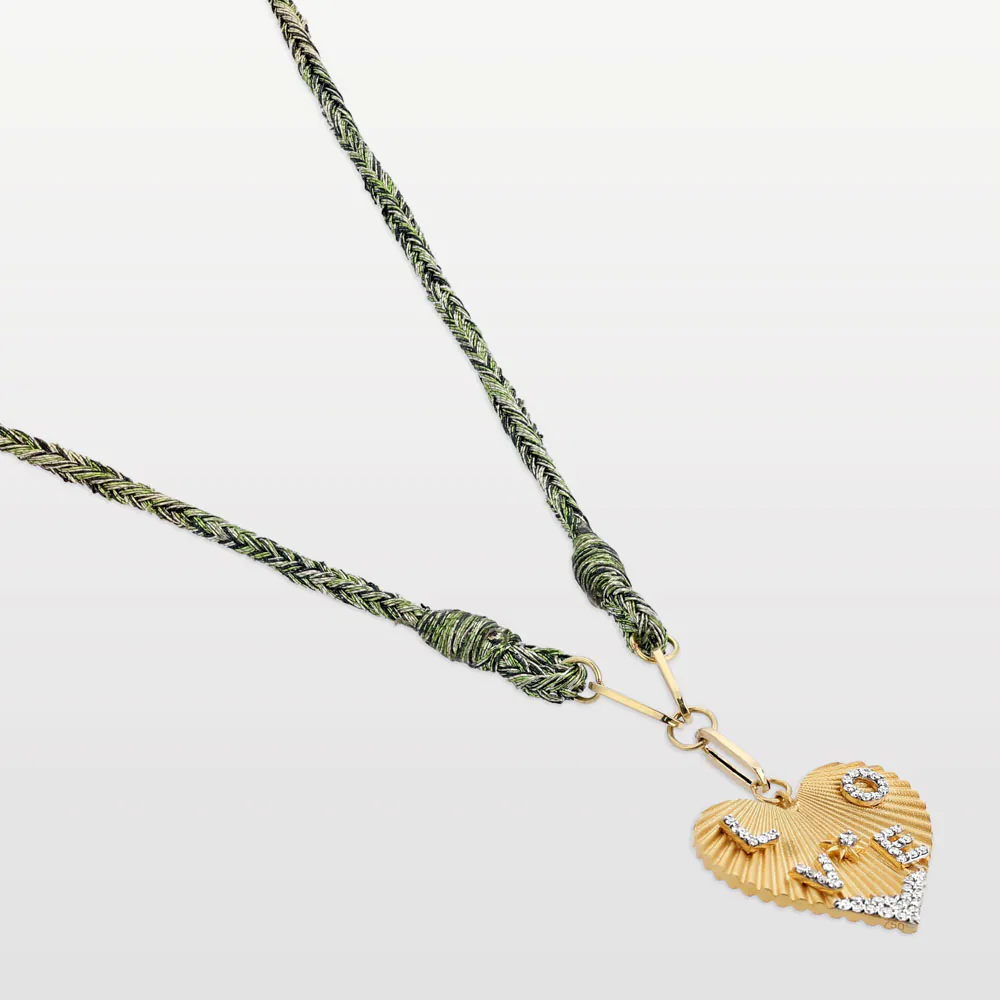 Four Letter Heart Coded Thread Necklace – 2cm