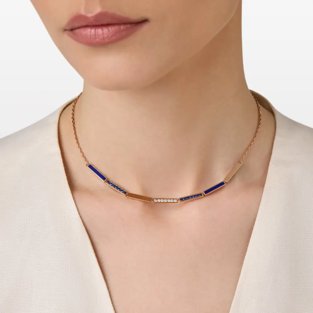Whatever Diamond Blue Sapphire Necklace